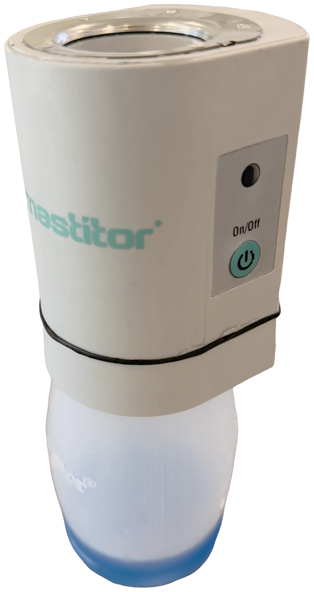 Detailed view of the AntiMastitor device body and applicator